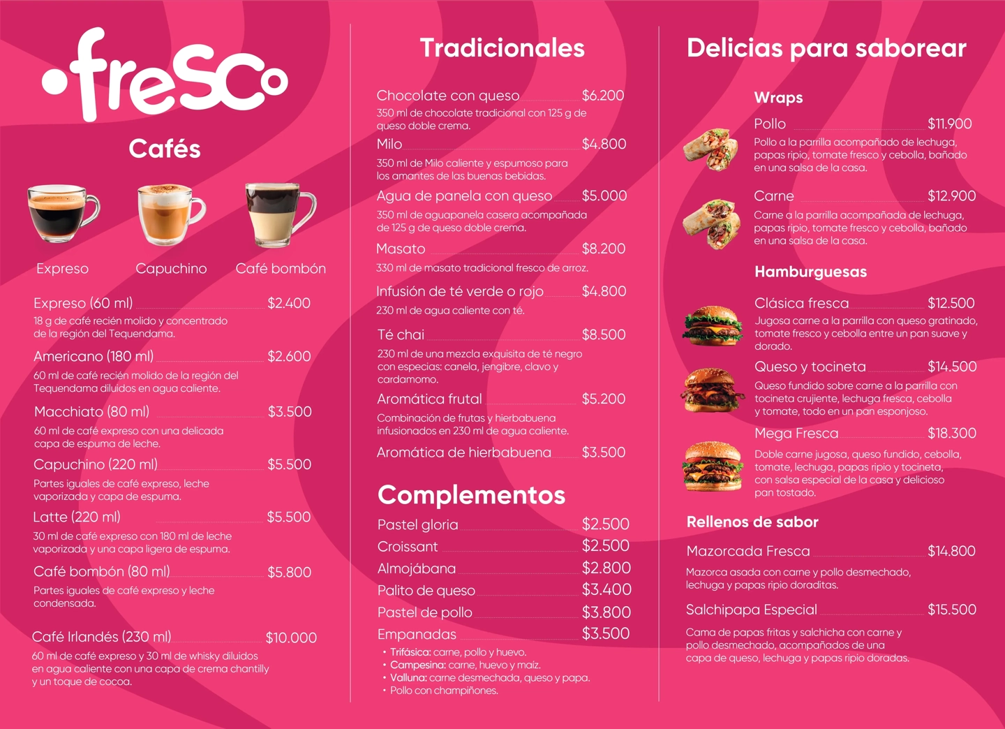 menu calido